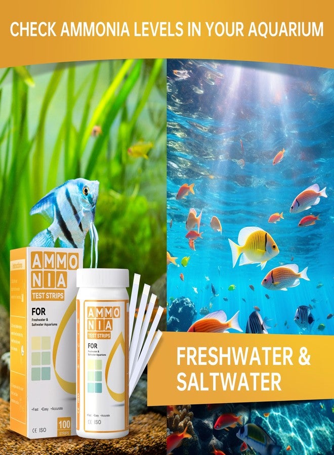 AAwipes Ammonia Test Strips for Fish Tank Aquarium Test Strips Aquarium Water Test Kit Freshwater Fish Tank (50) - Image 3